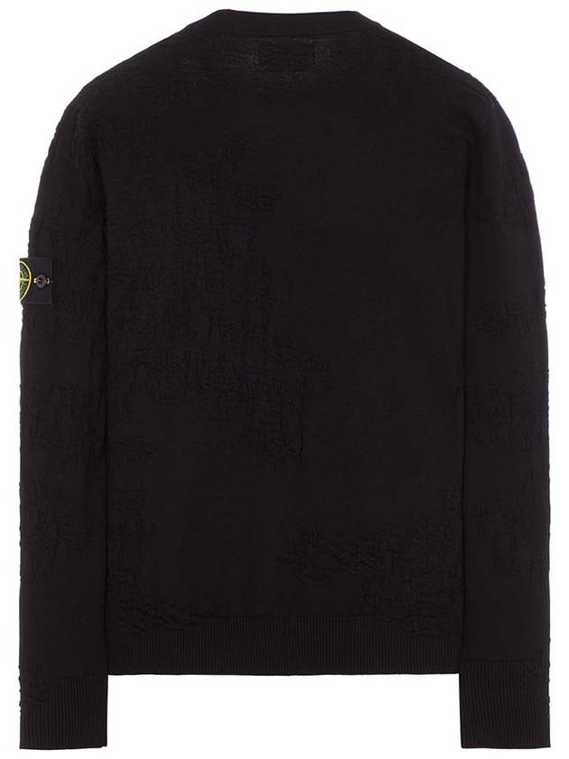 Soft Cotton Crewneck Knit Sweatshirt Black - STONE ISLAND - BALAAN 3