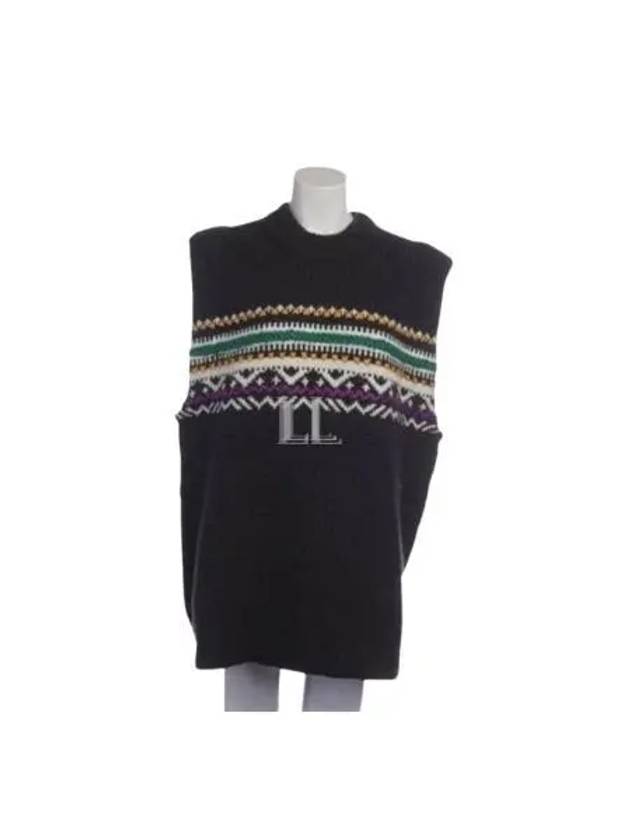 Gresley Wool Sleeveless Knit Top Fade Night - ISABEL MARANT - BALAAN 2