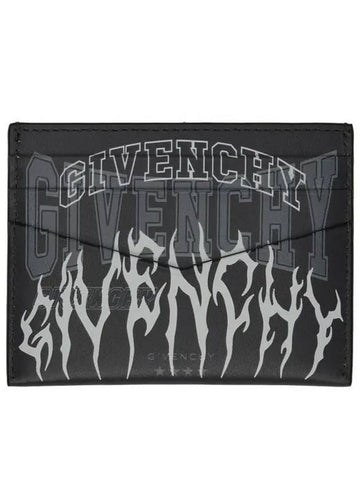 Multi logo leather card wallet charcoal black BK6099K1P1 028 - GIVENCHY - BALAAN 1