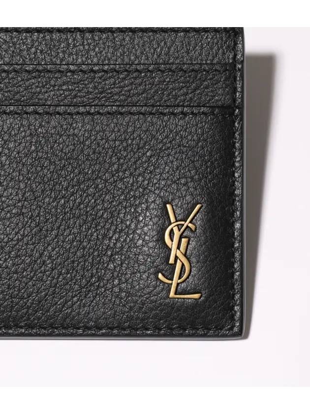 Tiny Monogram Card Wallet Black - SAINT LAURENT - BALAAN 2