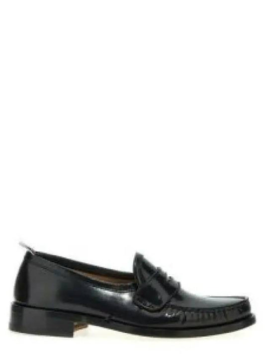 Pleated Leather Penny Loafers Black - THOM BROWNE - BALAAN 2