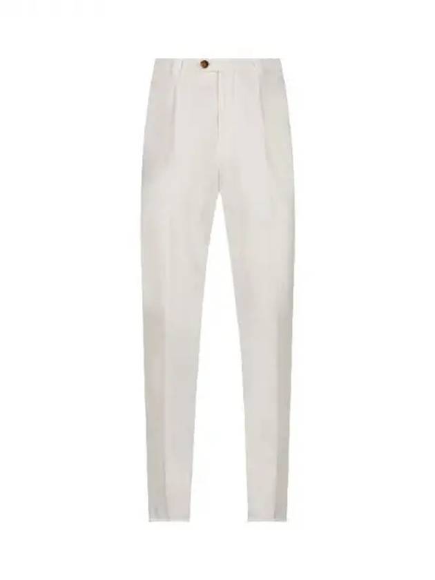 Pleated detail cotton pants 270340 - BRUNELLO CUCINELLI - BALAAN 1