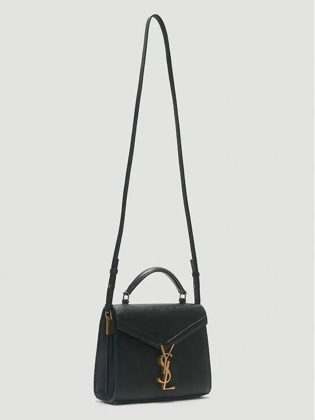 Casandra Monogram Mini Top Handle Cross Bag Black - SAINT LAURENT - BALAAN 5