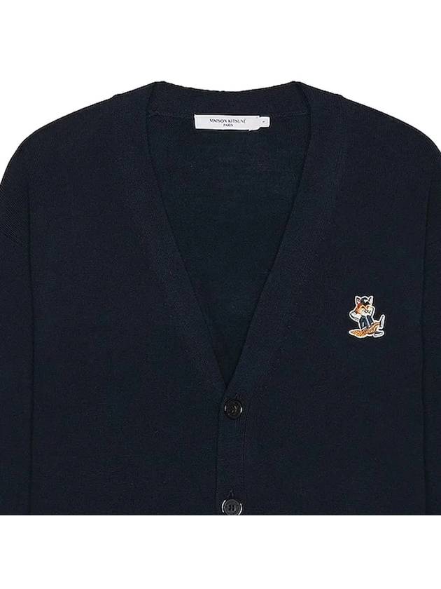 Dressed Fox Patch Relaxed Cardigan Navy - MAISON KITSUNE - BALAAN 3