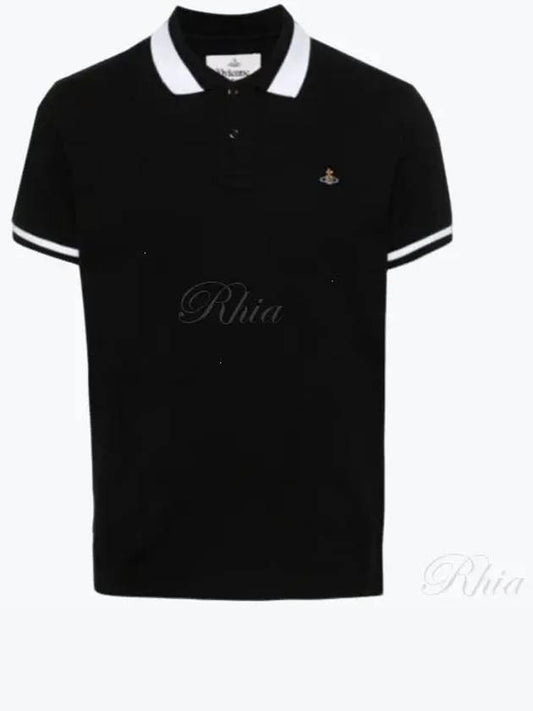 Classic ORB Logo Polo Shirt Black - VIVIENNE WESTWOOD - BALAAN 2