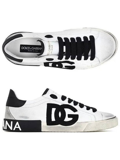 Portofino Vintage Sneakers White Black - DOLCE&GABBANA - BALAAN 2