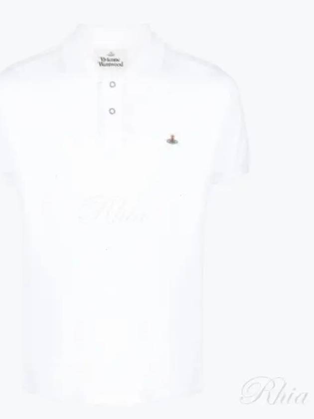 Embroidered Logo Classic Polo Shirt White - VIVIENNE WESTWOOD - BALAAN 2