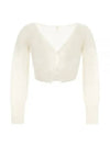 Le Alzou Cropped Cardigan White - JACQUEMUS - BALAAN 2