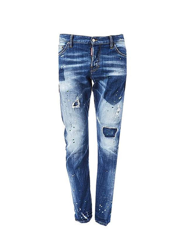 Men's Washed Sexy Twist Jeans Blue - DSQUARED2 - BALAAN 1