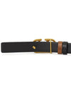 Reversible V logo signature leather belt brown black - VALENTINO - BALAAN 8