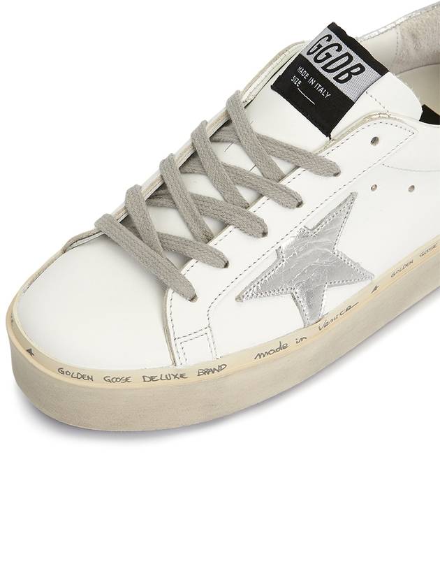 Hi Star White Metallic Silver Heel Tab Sneakers - GOLDEN GOOSE - BALAAN 9
