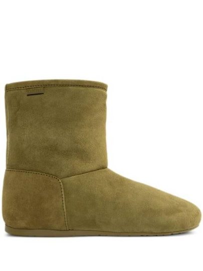 Lago Suede Shearling Winter Boots Olive - LOEWE - BALAAN 2