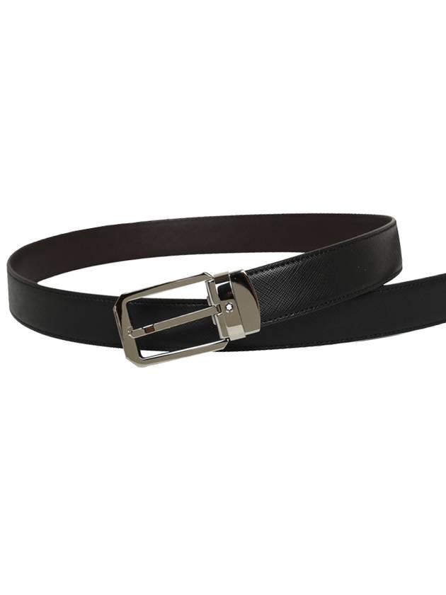 Reversible Leather Belt Black Brown - MONTBLANC - BALAAN 7