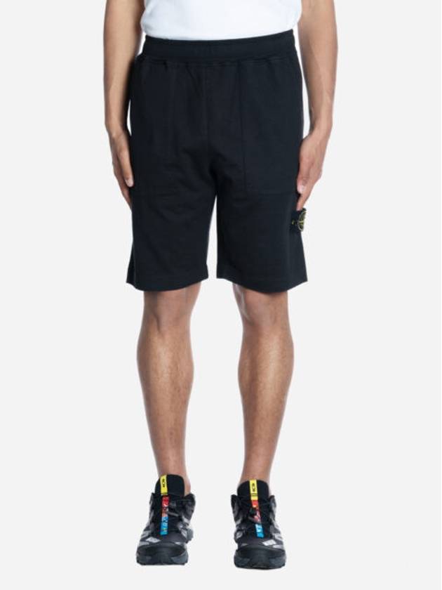 Compass Badge Track Shorts Black - STONE ISLAND - BALAAN 2