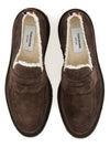 Shearling Lining Suede Penny Loafers Brown - THOM BROWNE - BALAAN 3