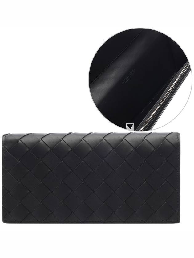 Intrecciato Long Wallet Black - BOTTEGA VENETA - BALAAN 3