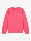 Women's Logo Print Cotton Sweatshirt Pink - GANNI - BALAAN 2