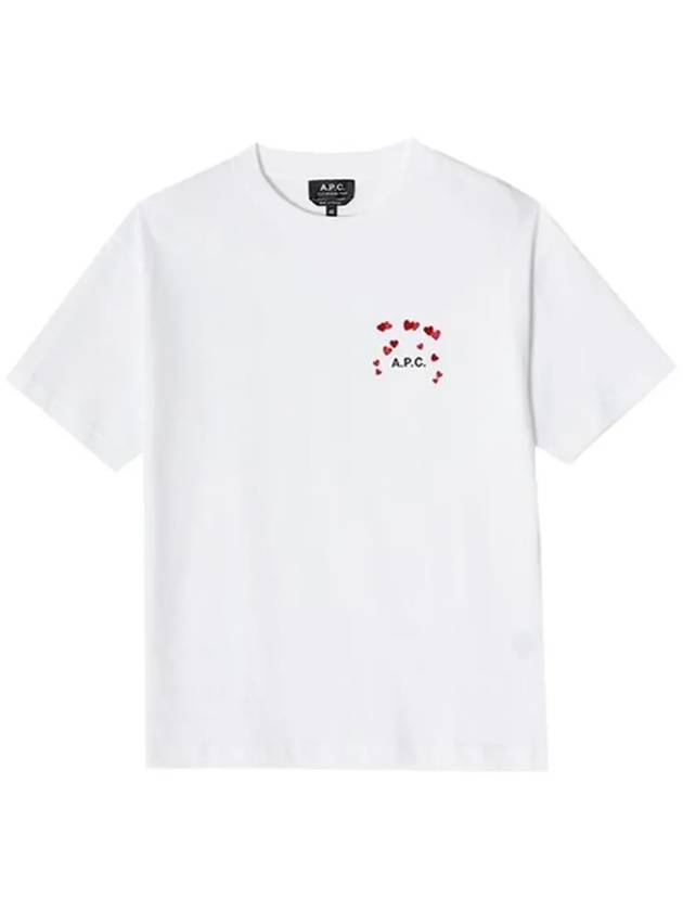 Heart Logo Cotton Short Sleeve T-Shirt White - A.P.C. - BALAAN 5