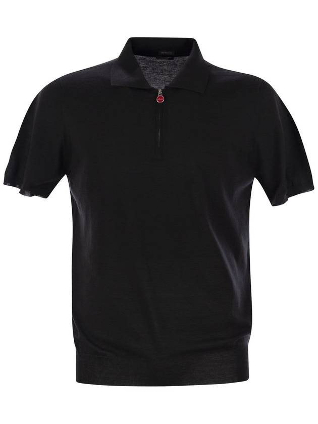 Short-sleeved polo-zip - KITON - BALAAN 1