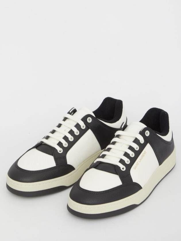 SL 61 Low Top Sneakers Black White - SAINT LAURENT - BALAAN 6