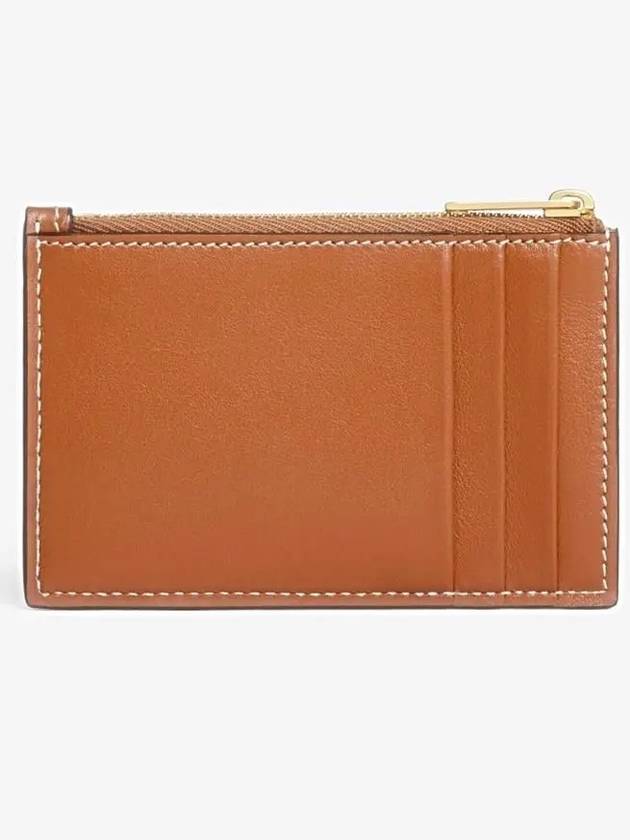 Zipper Smooth Lambskin Card Wallet Tan - CELINE - BALAAN 4