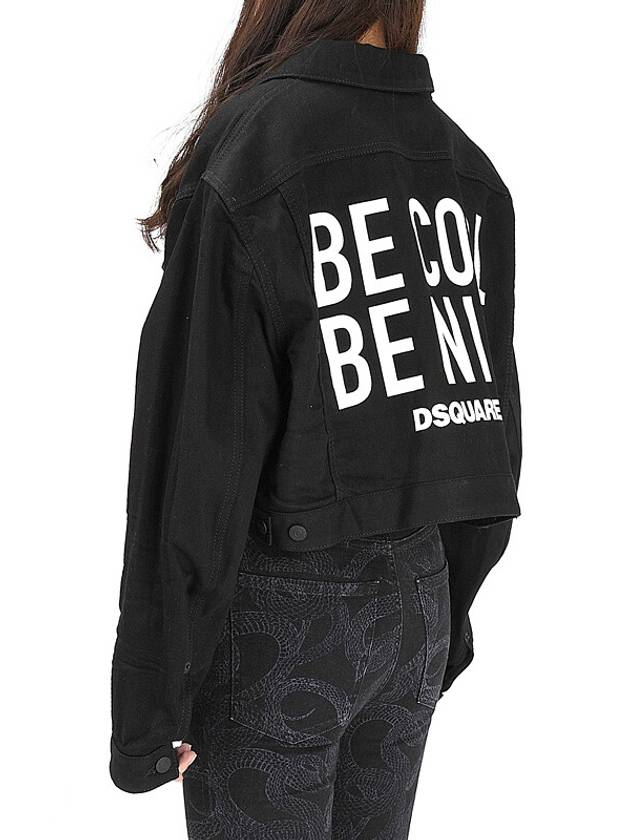 Be Cool Be Nice Oversize Denim Jacket - DSQUARED2 - BALAAN 4