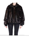 Logo Bomber Eco Fur Jacket Brown - DSQUARED2 - BALAAN 10