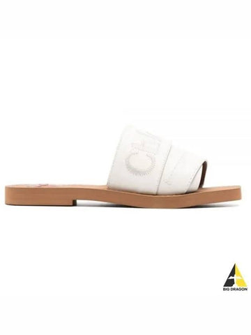 Chloe Women s Woody Mule Slippers White CHC22W188BF - CHLOE - BALAAN 1