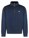 Maison Kitsune Zip up Sweatshirt Navy MM00314KM0001 P476 - MAISON KITSUNE - BALAAN 1