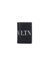 VLTN Logo Half Wallet Black - VALENTINO - BALAAN 1