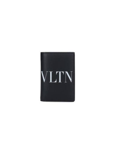 VLTN Logo Half Wallet Black - VALENTINO - BALAAN 1