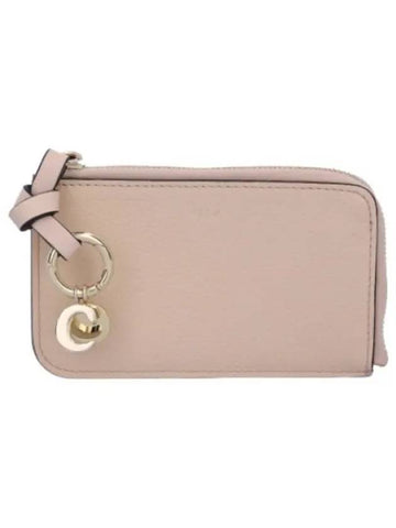 alphabet card holder cement pink wallet - CHLOE - BALAAN 1