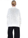 Punching knit zip up cardigan white - CHANCE'S NOI - BALAAN 4