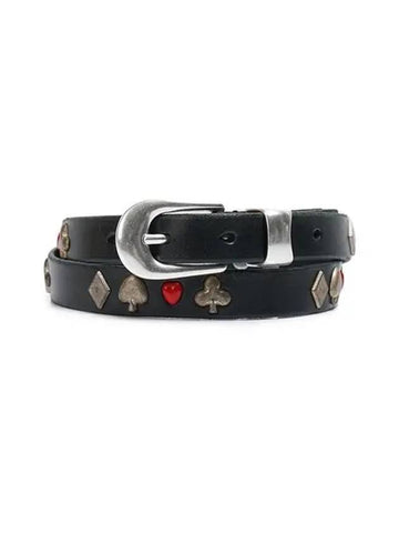 Unisex guard deck detail leather belt black A22482BB - OUR LEGACY - BALAAN 1