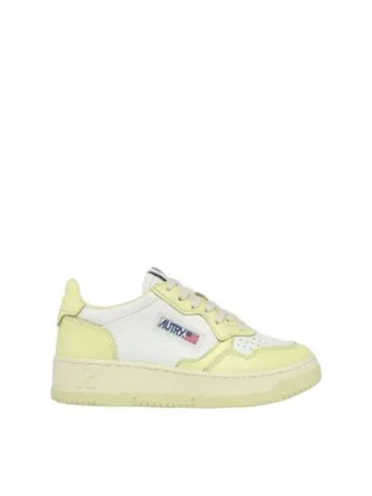 Medalist leather low-top sneakers white yellow - AUTRY - BALAAN 2
