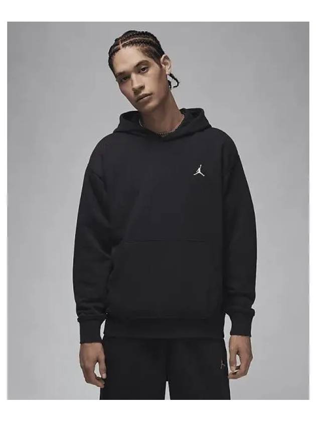 Jordan Brooklyn Fleece Pullover Hoodie Black - NIKE - BALAAN 2