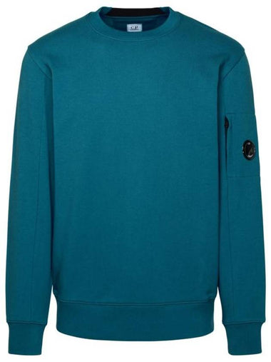 Diagonal Raised Fleece Sweatshirt Blue - CP COMPANY - BALAAN 1