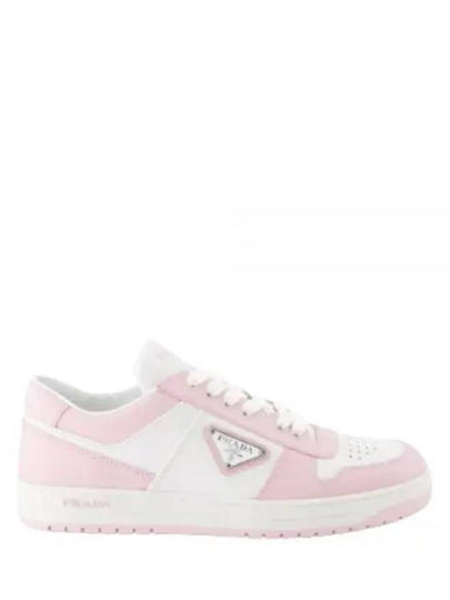 Downtown Perforated Leather Low Top Sneakers Pink - PRADA - BALAAN 2