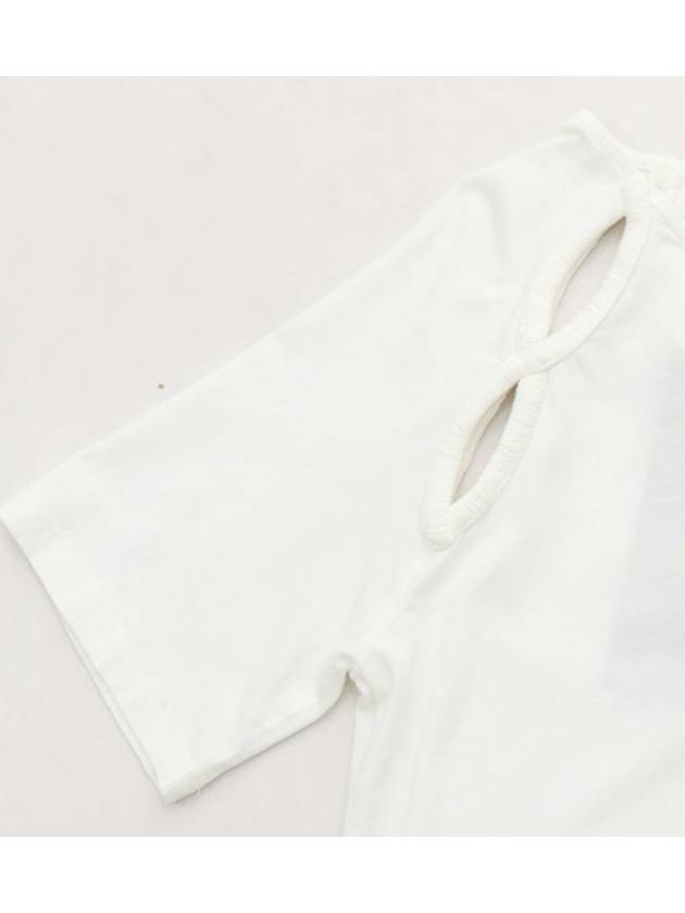 white cutout tee - MERLETTE - BALAAN 7