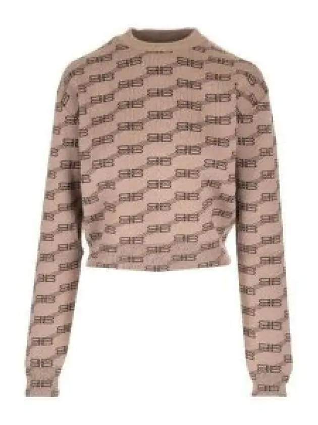 BB Icon Jacquard Knit Top Brown - BALENCIAGA - BALAAN 2