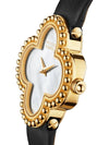 Alhambra Small Leather Watch Gold Black - VANCLEEFARPELS - BALAAN 4