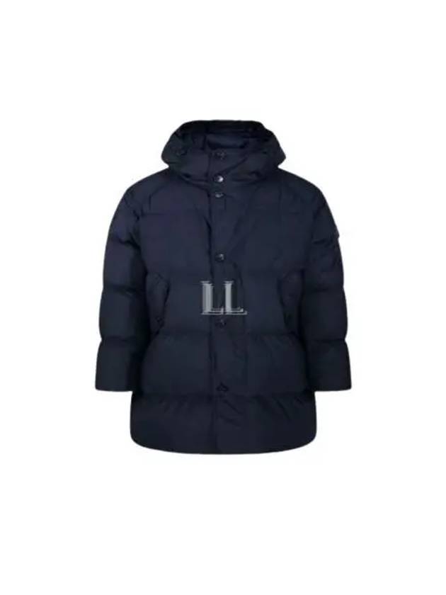 Men's Wappen Patch Crinkle Wraps Long Padding Navy - STONE ISLAND - BALAAN 2