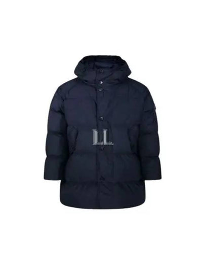 Men's Wappen Patch Crinkle Wraps Long Padding Navy - STONE ISLAND - BALAAN 2