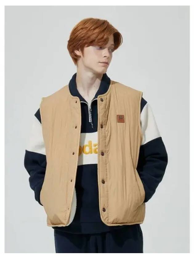 KODAK Apparel Brownie Reversible Fleece Jacket Vest IVORY - KODO - BALAAN 1