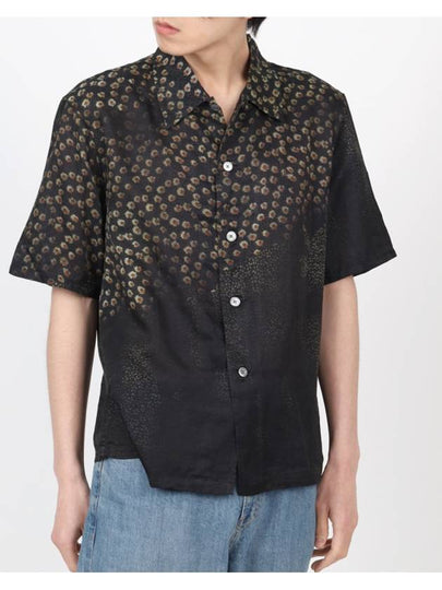 Floral Print Short Sleeve Shirt Black - OUR LEGACY - BALAAN 2