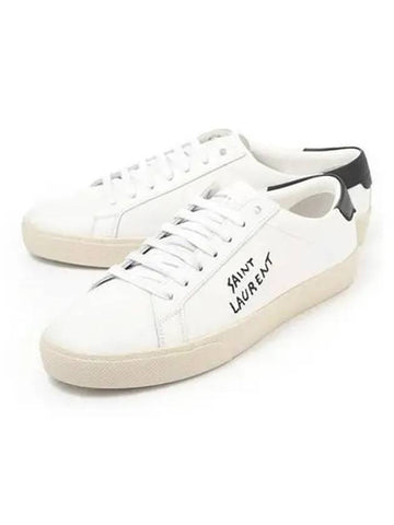 Women s Court Classic Sneakers White Black 610649 AABEE - SAINT LAURENT - BALAAN 1