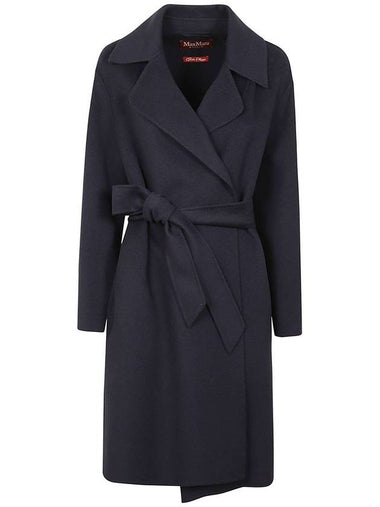 TOTEM virgin wool cashmere blend belt coat 006 Navy IT36 IT38 IT4016011011 - MAX MARA - BALAAN 1