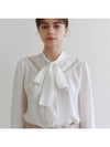 White Lace tie blouse - NARU KANG - BALAAN 1