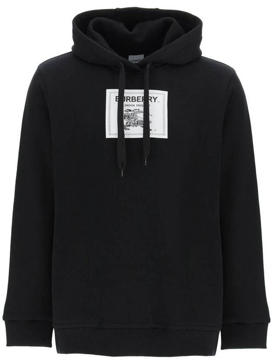 Men's Prorsum Label Cotton Hoodie Black - BURBERRY - BALAAN 1