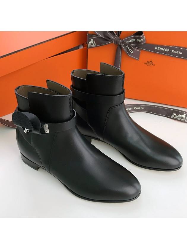 Neo Leather Ankle Walker Boots Black - HERMES - BALAAN 3